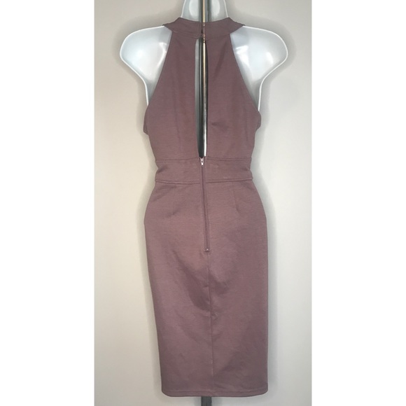 CHARLOTTE RUSSE Plum Small Midi Bodycon Dress - Picture 3 of 7